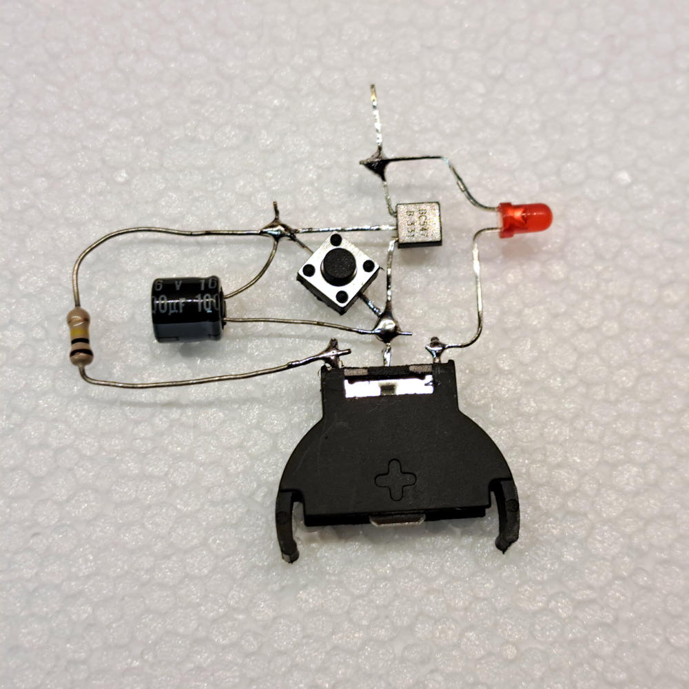 Electronic circuit to demonstrate a transistor based switch-on delay