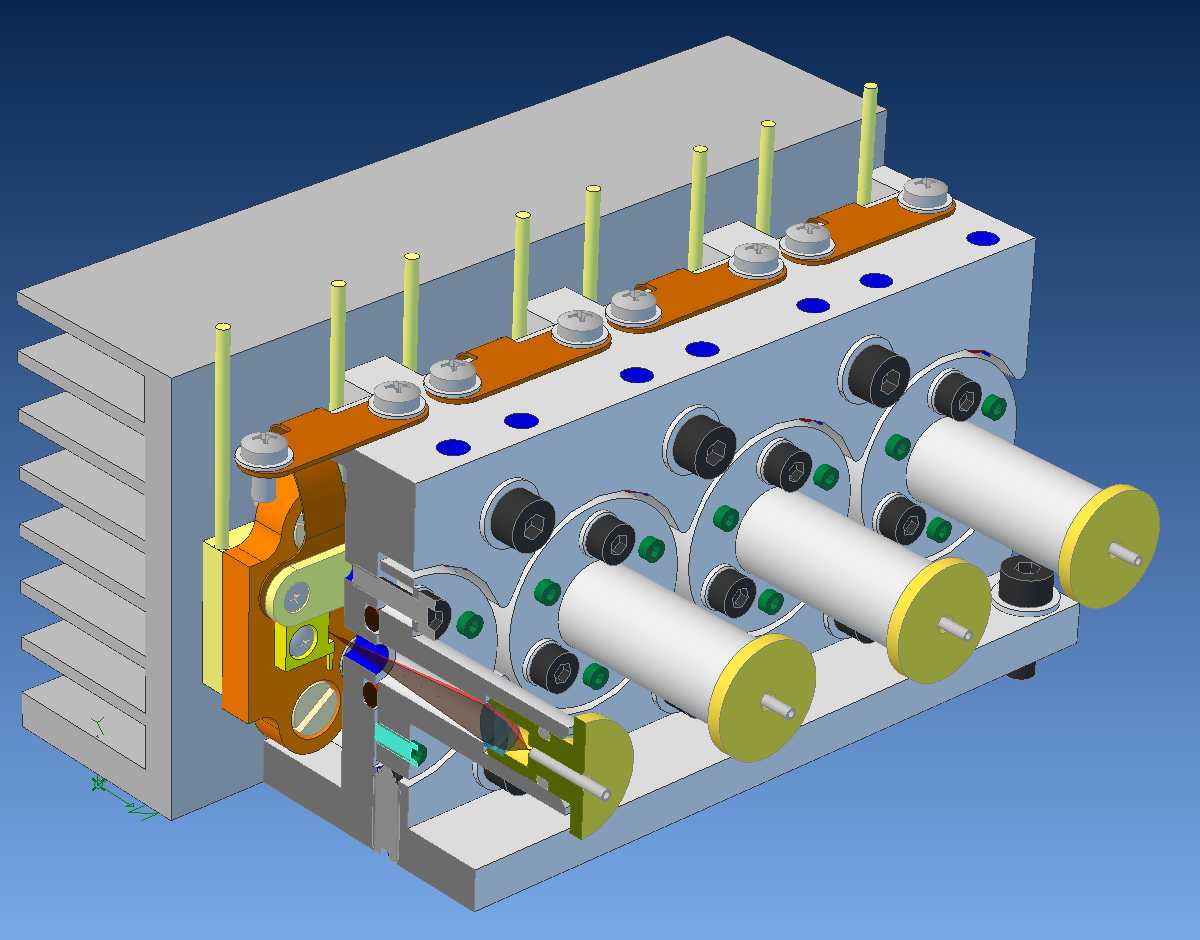 Mechanical design of thermally regulated solid-state laser mount