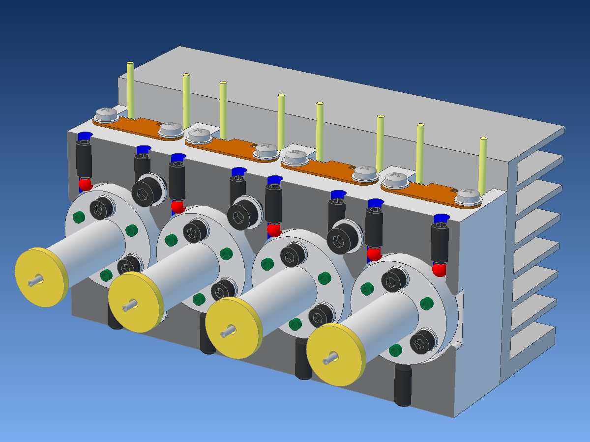 Mechanical design of actively cooled solid-state laser mount