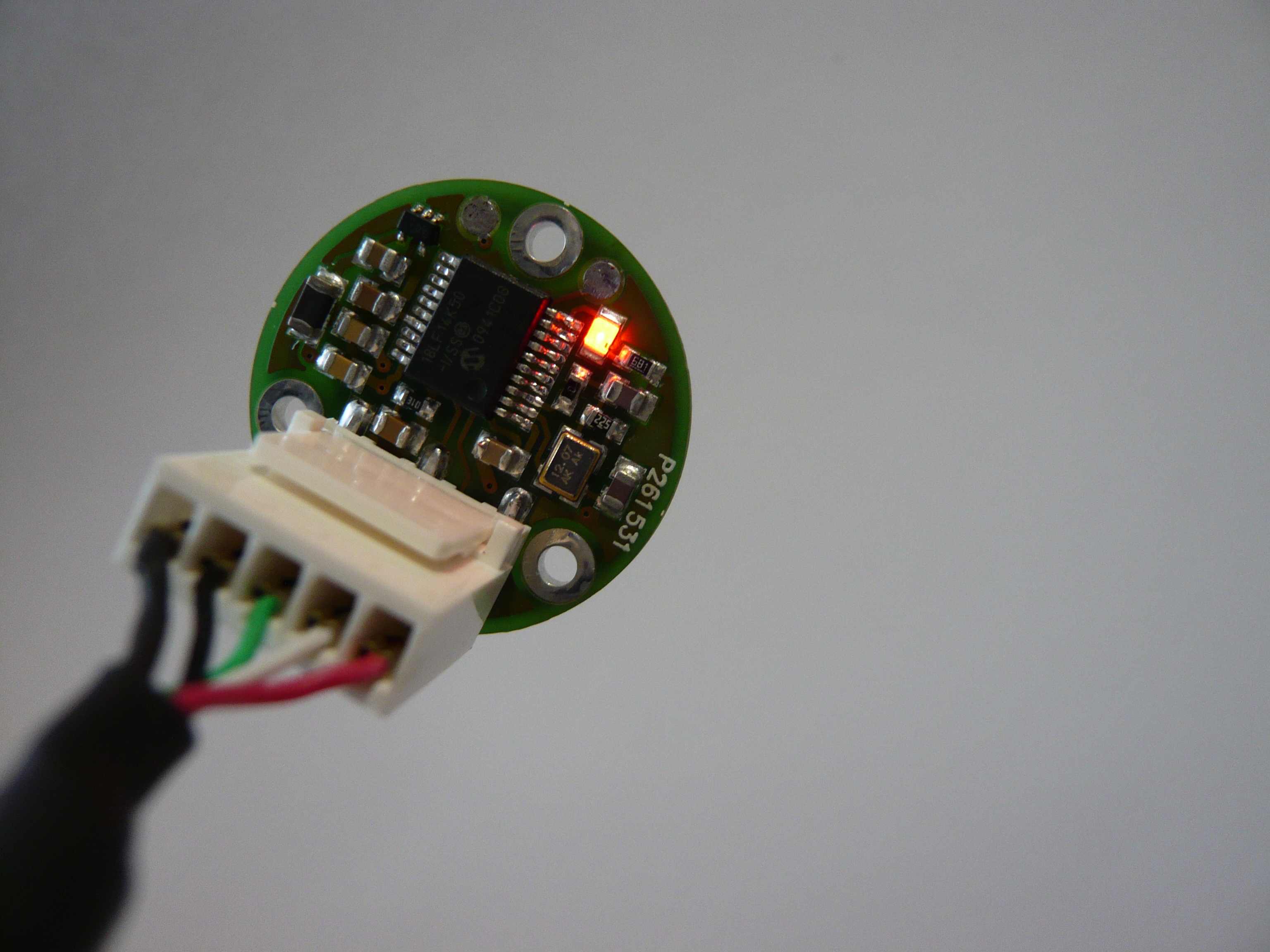 Miniature color meter board with USB connection