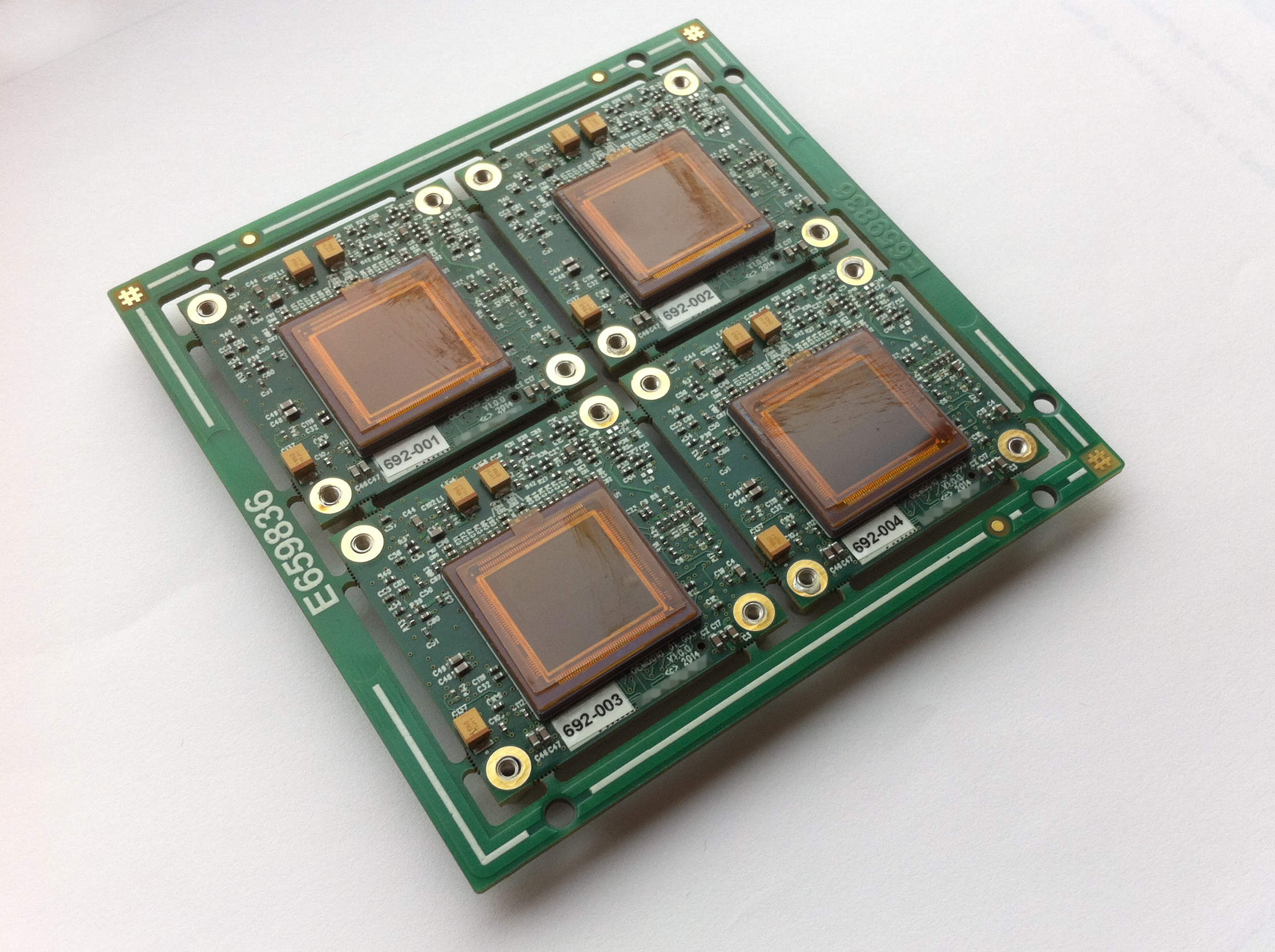 Panel of four image sensor PCBs